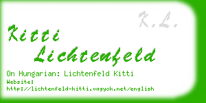 kitti lichtenfeld business card